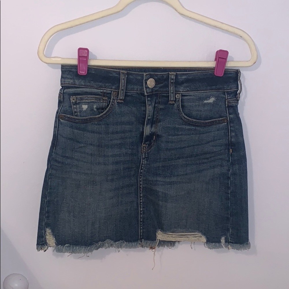 American eagle jean skirt